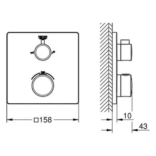 Grohe Grohtherm Wannenthermostat Unterputz-Fertigset 24080 (chrom) – Bild 2