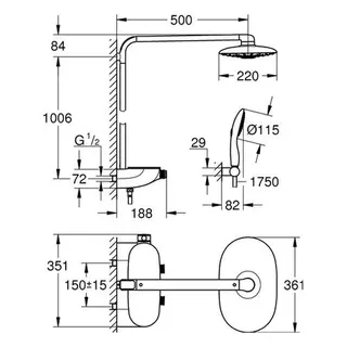 GROHE Rainshower SmartControl Duschsystem 360 chrom – Bild 2
