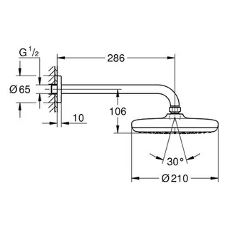 Grohe Tempesta 210 Kopfbrauseset 26411 286mm chrom – Bild 2