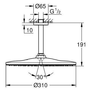 Grohe Kopfbrause Rainshower 310 Mono (chrom) – Bild 2