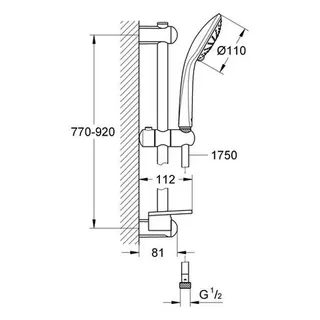Grohe Euphoria Brausegarnitur Eco 900mm chrom – Bild 2