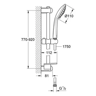 Grohe Euphoria Brausegarnitur Massage 900mm chrom – Bild 2