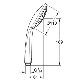 Grohe Euphoria 110 Handbrause Mono chrom – Bild 2