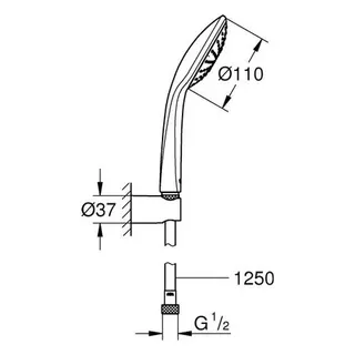 Grohe Euphoria Brausegarnitur Mono mit Wandbrausehalter chrom – Bild 2