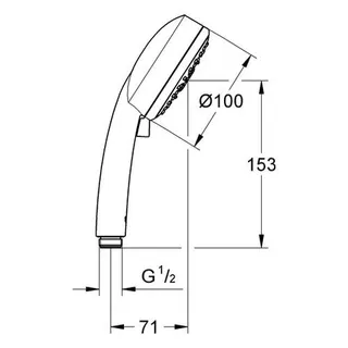 Grohe Handbrause Tempesta C 100 27575 Handbrause 4 Strahlarten 9,5 l/min chrom – Bild 2