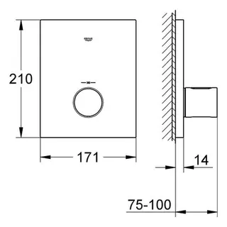 Grohe Grohtherm F Thermostat-Batterie 27619 Fertigmontageset, chrom – Bild 2
