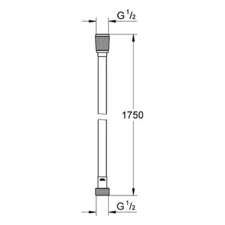 Grohe Silverflex Brauseschlauch 1750mm, supersteel – Bild 2