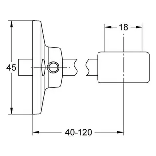 Grohe Wandschelle Relexa für Standbrauserohr d:18mm Holzschrauben, chrom – Bild 2