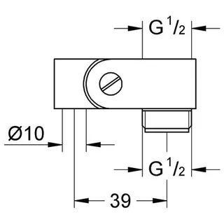 Grohe Gelenkstück 28785 weiß für Relexa 1/2" – Bild 2