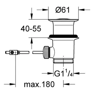 Grohe Ablaufgarnitur 28910 1 1/4" für Waschtisch supersteel – Bild 2
