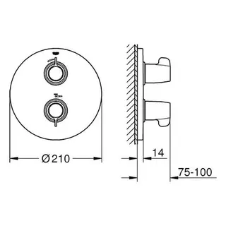 Grohe THM-Brausebatt. Grohtherm Special 29094 FMS für Rapido T 35 500 000, chrom – Bild 2