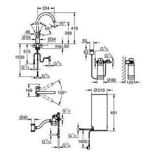 Grohe Armatur und Boiler Red Duo 30079 L-Size C-Auslauf chrom – Bild 2