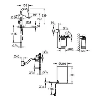 Grohe Standventil und Boiler Red Mono 30085 M-Size C-Auslauf chrom – Bild 2