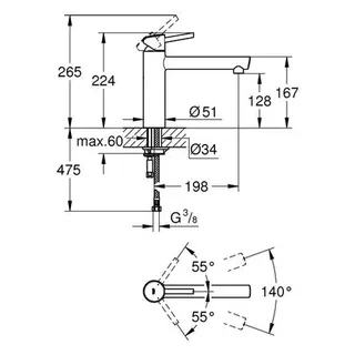 Grohe Concetto Küchen Armatur, mittelhoher Auslauf chrom – Bild 2