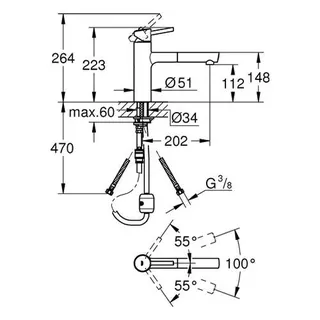 Grohe Concetto Küchen Armatur, mit ausziehbarer Mousseur chrom – Bild 2