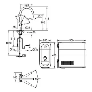 Grohe Blue Home Starterkit mit C-Auslauf, Bluetooth/WiFi (warm sunset) – Bild 2