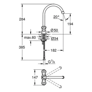Grohe Costa Zweigriff Spültisch Armatur – Bild 2