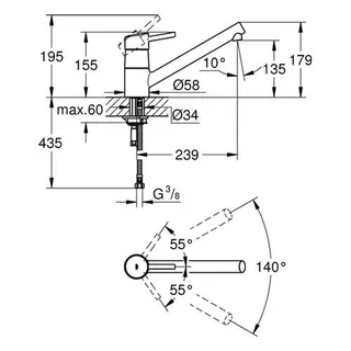 Grohe Concetto Spültisch Armatur chrom – Bild 2