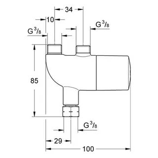 Grohe Grohtherm Micro Untertisch Thermostat – Bild 2