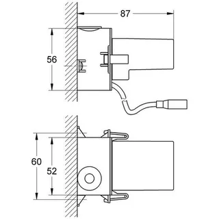 Grohe Wandnetzteil 36078 110 - 230V Betriebsspannung 6V Kabellänge 400mm – Bild 2