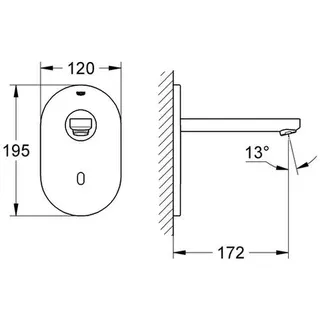 Grohe IR-Waschtisch-Elektr. Eurosmart CE 36335 FMS Wandm. Auslauf 170mm 230V, edelstahl – Bild 2