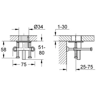 Grohe Verdrehsicherung 36276 passend für Einlochbatt. Eurosmart CE/Eurosmart CS – Bild 2