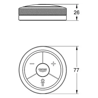 Grohe Digitaler Controller 36309 Fernbedienung für Wanne und Brause, chrom – Bild 2