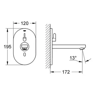 Grohe Eurosmart CE IR-Elektronik Waschtisch Fertigset mit Mischung 230V chrom – Bild 2