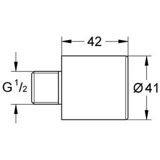 Grohe Verlängerung Euroeco CT 36316 40 mm für Selbstschluss-Wandventil – Bild 2