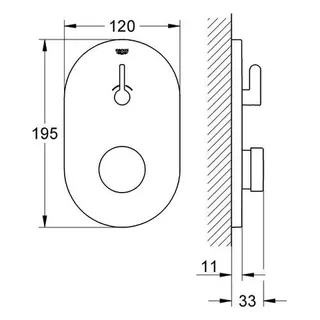 Grohe Eurosmart Selbstschluss Brause-Fertigset chrom – Bild 2