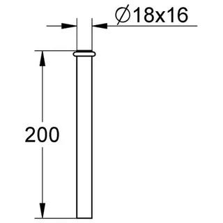 Grohe Spülrohr 37035 komplett für Urinal-Spüler, chrom – Bild 2