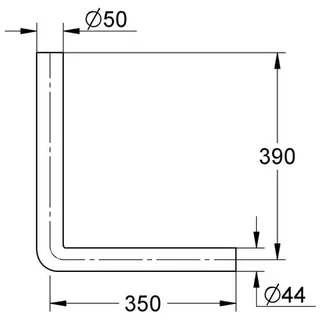 Grohe Spülrohr 37100 390x350 mm, alpinweiß – Bild 2