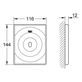 Grohe Urinal-IR-Elektronik Tectron Surf 37336 230V FMS für Rapido U, chrom – Bild 2
