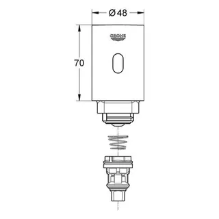 Grohe AP-Umrüsteinheit Tectron 37427 für Urinal-Spüler 37021/Varianten, chrom – Bild 2