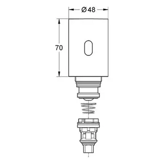Grohe AP-Umrüsteinheit Tectron 37428 für Urinal-Spüler 37339/Varianten, chrom – Bild 2