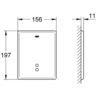 Grohe IR-Elektronik Tectron Skate 37750 für Urinal Wandeinbau 6V DC, chrom – Bild 2