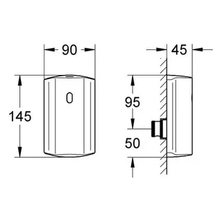 Grohe AP-Umrüsteinheit Tectron 37751 für UR-Wandeinbauspüler 37017/DAL509, chrom – Bild 2