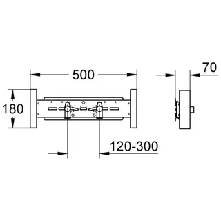 Grohe Armaturenhalterung Rapid SL 37998 für AP o. Durchlauferhitzer Ständerwand – Bild 2