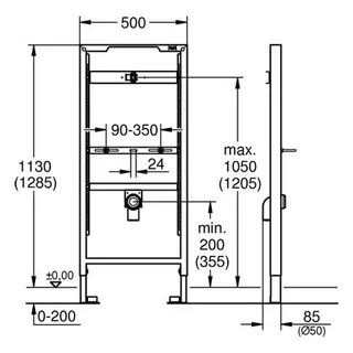 Grohe Rapid SL Vorwandelement für Urinal 1,13 / 1,30m – Bild 2