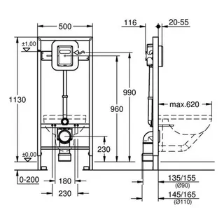 Grohe Rapid SL für WC Druckspüler 113cm Hand-/elektr. Betätigung – Bild 2