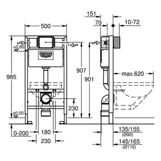 Grohe Rapid SL Element für WC 1,00 m – Bild 2