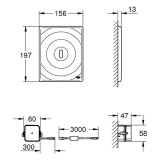 Grohe IR-Elektronik Tectron Surf 38699 Wandeinbau für WC-Spülkästen 230V, chrom – Bild 2