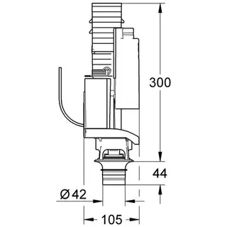 Grohe Umrüstset 38736 für Spülkasten GD2 6 - 9 l einstellbar ohne Abdeckplatte – Bild 2