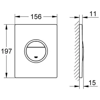 Grohe Nova Light WC-Betätigung 2-Mengen chrom – Bild 2