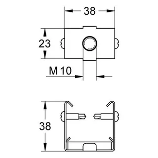 Grohe Befestigungsclip Rapid Pro 39024 M10 Verkaufseinheit (10 Stück) – Bild 2