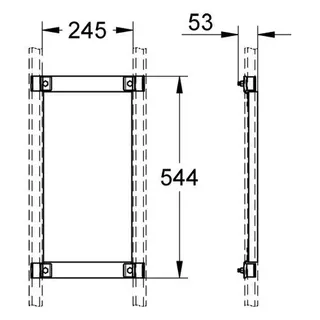 Grohe Halteplatte Rapid Pro 39039 für mittelschwere Lasten 245 x 460 x 20mm – Bild 2