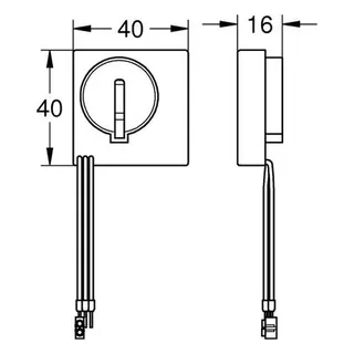 Grohe Funk-Wand-Sender 39142 für Funk-Elektroniken 39141 / 38759 / 38934 – Bild 2