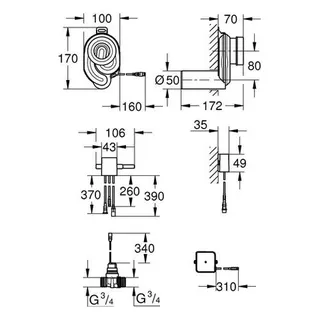 Grohe Temperatursensor für Urinal 39368 mit Trafo – Bild 2