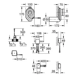Grohe Temperatursensor für Urinal 39369 mit Trafo und Bluetooth – Bild 2