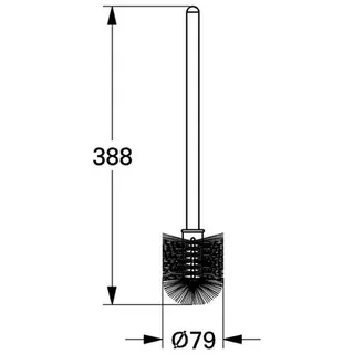 Grohe Ersatzbürste 40206 für Toilettenbürstengarnitur chrom – Bild 2